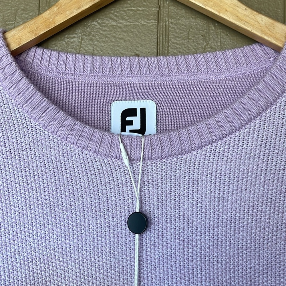 FootJoy crewneck sweater in purple cloud - Picture 4 of 12